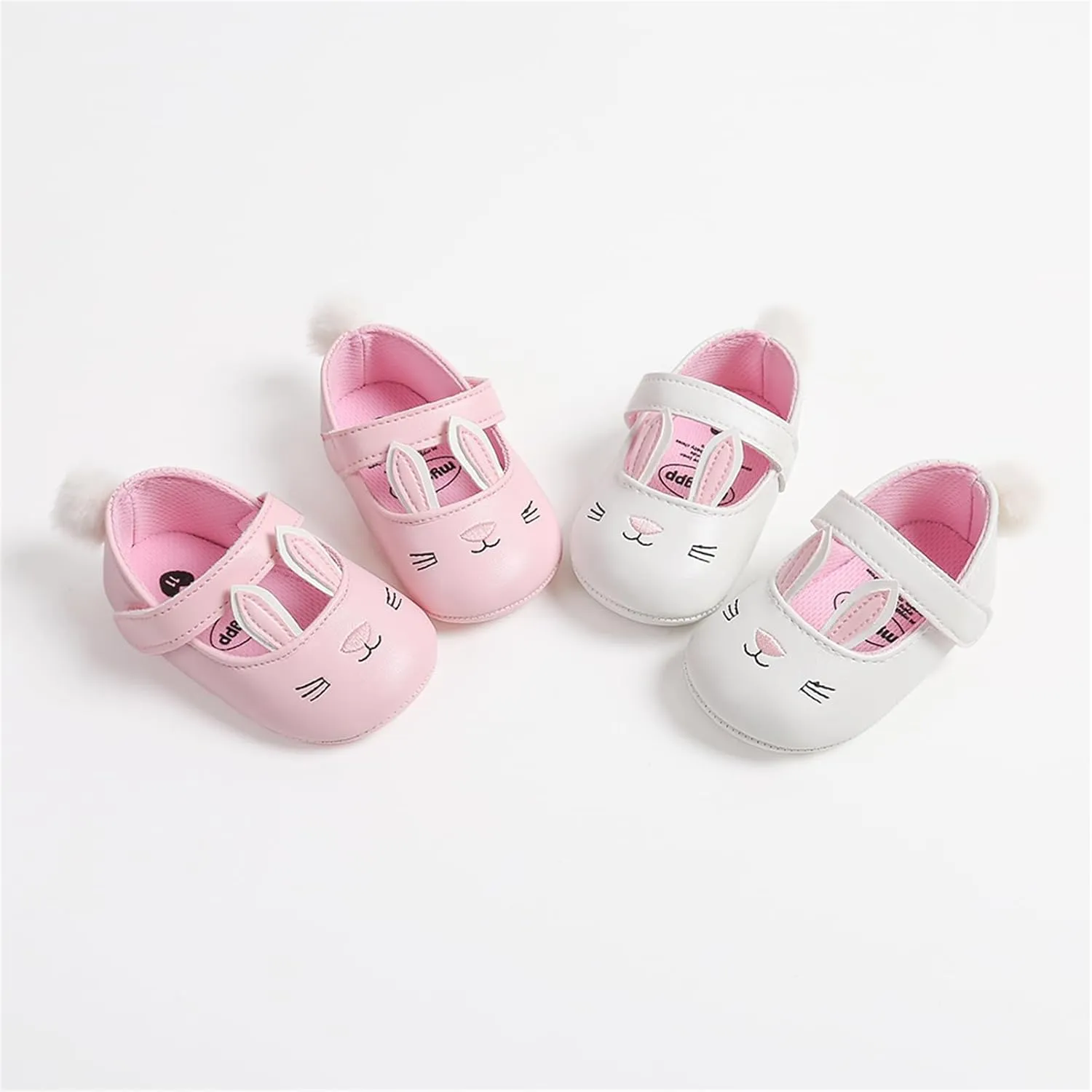 myppgg Baby Girls Mary Jane Flats Sparkly Bowknot Princess Dress Crib Shoes Non-Slip for Toddler First Walkers
