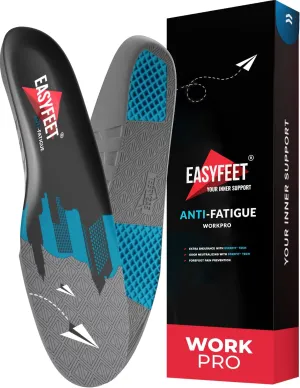 [New 2025] Orthotic Work Insoles - Work Boot Inserts for Standing All Day - Anti Fatigue Medium Arch Support Shoe Insoles Men Women Insert for Plantar Fasciitis - Flat Feet Leg Feet Pain Relief