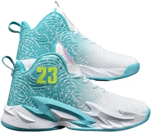 No.23 Durable Y2K Stylish High Top Shock Absorbing Sneakers for Men Anti Slip Basketball Running Training Shoes for Outdoor Sport Streetwear All Day Comfort Design
