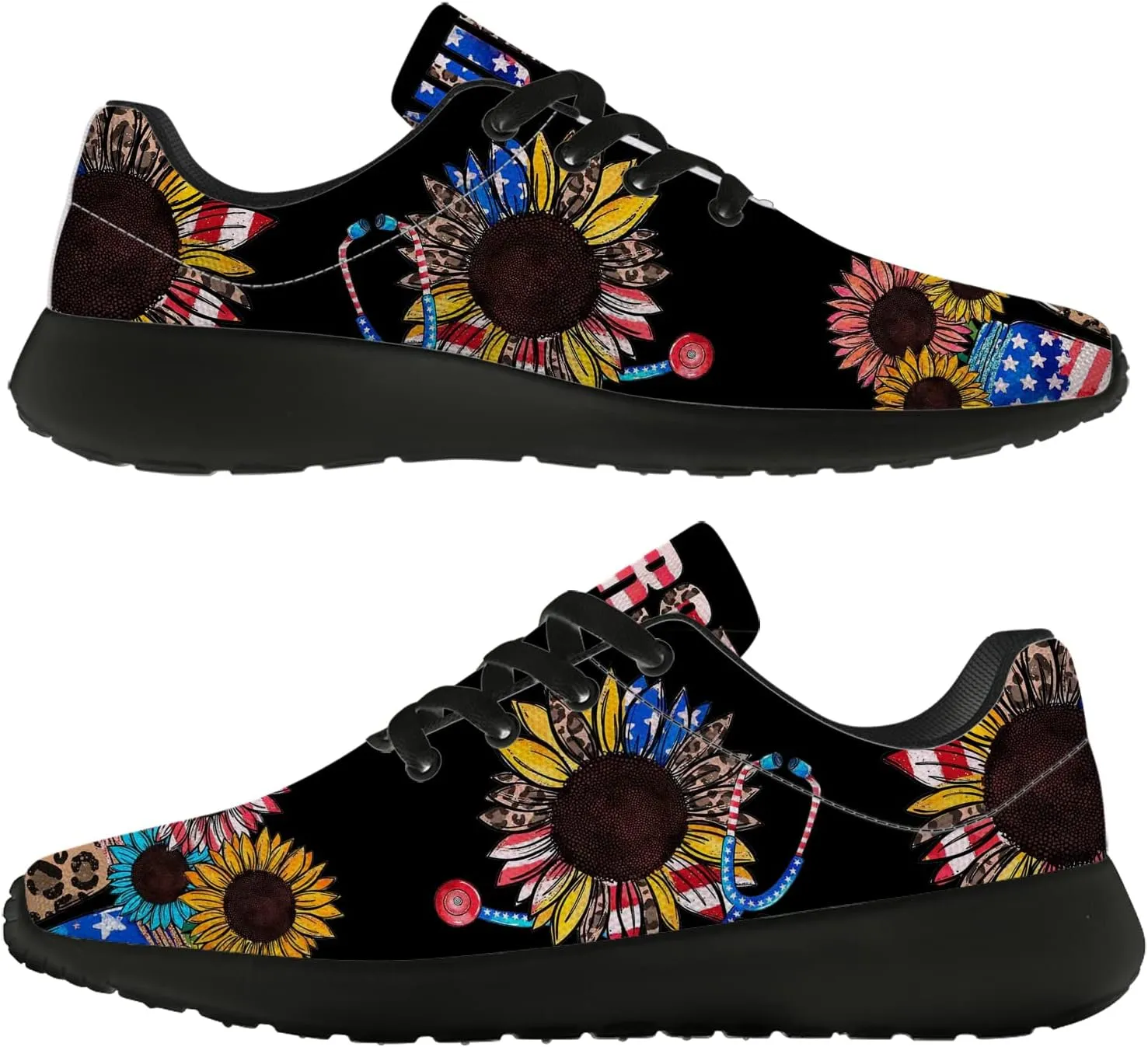 Nurse Themed Womens Mens Running Shoes 3D Printed Tennis Walking Sneakers Gifts for Ladies
