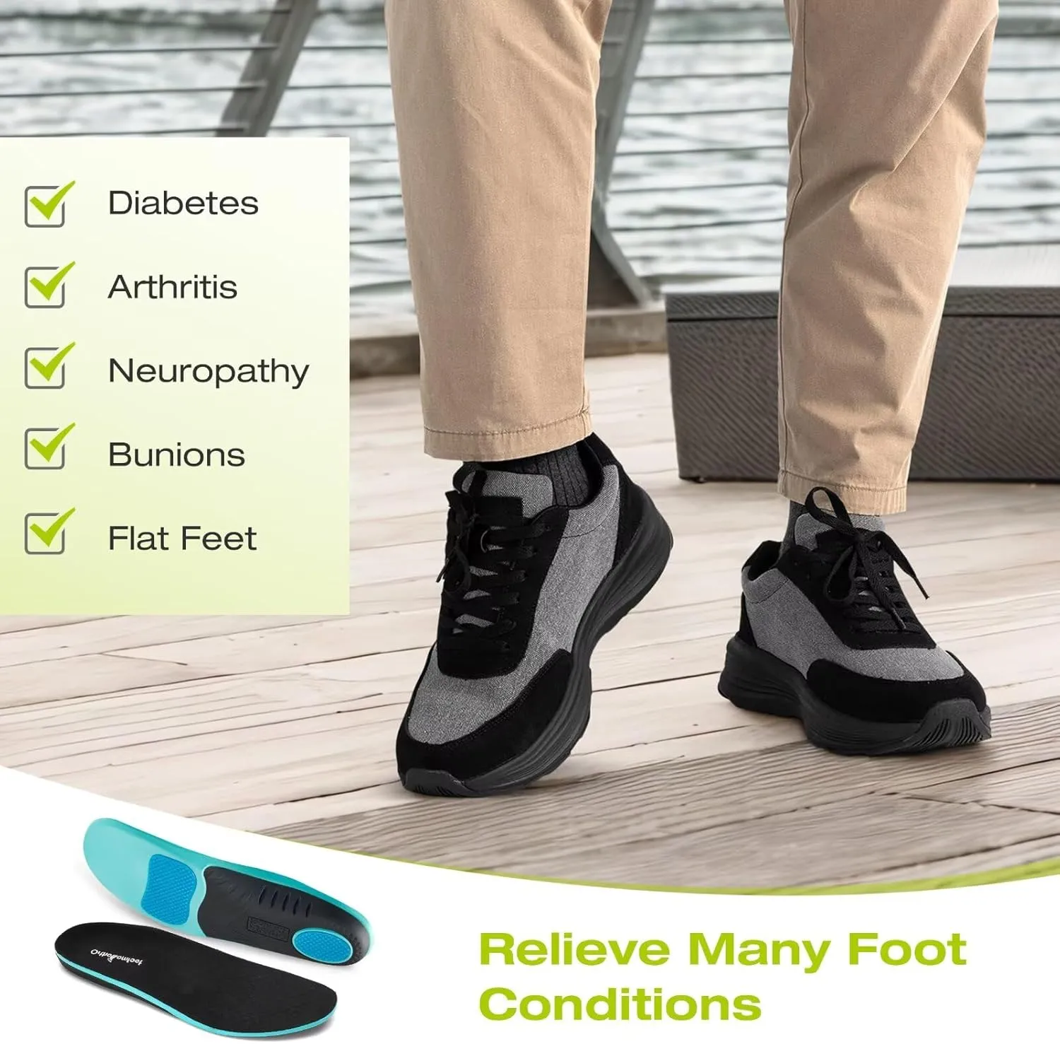 OrthoComfoot Men's Orthopedic Fashion Sneakers: Comfortable Casual Arch Support Walking Shoes for Plantar Fasciitis and Flat Feet, Orthotic Tennis Work Shoes for Foot and Heel Pain
