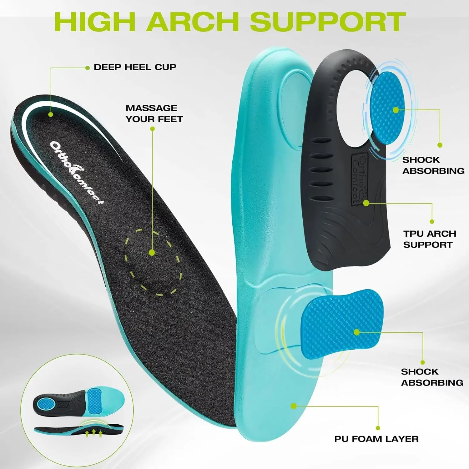 OrthoComfoot Men's Orthopedic Fashion Sneakers: Comfortable Casual Arch Support Walking Shoes for Plantar Fasciitis and Flat Feet, Orthotic Tennis Work Shoes for Foot and Heel Pain