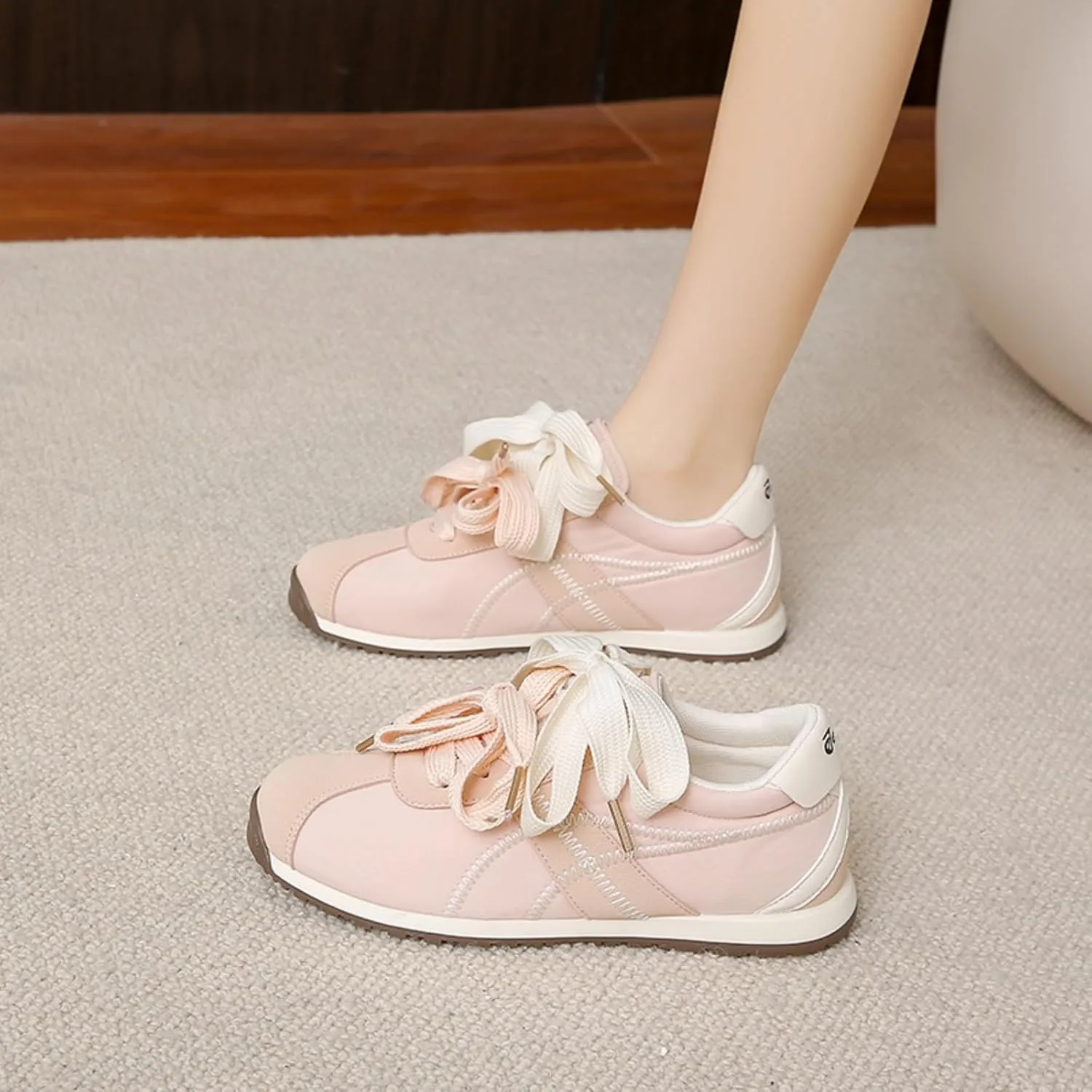 Patchwork Casual Lace Up Non - Slip Walking Shoes for Women. Comfortable Tennis Running Shoes, Womens Fashion Sneakers