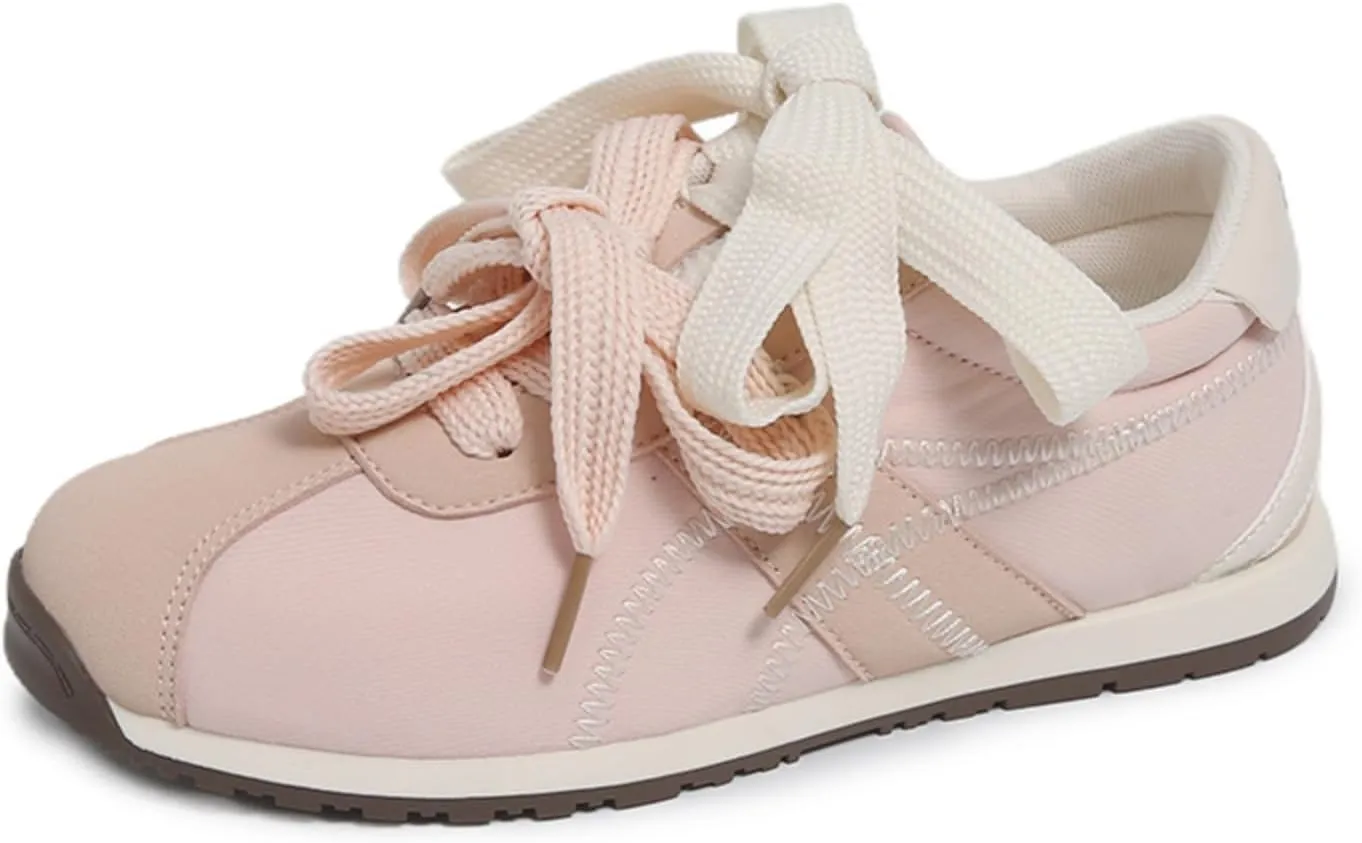 Patchwork Casual Lace Up Non - Slip Walking Shoes for Women. Comfortable Tennis Running Shoes, Womens Fashion Sneakers