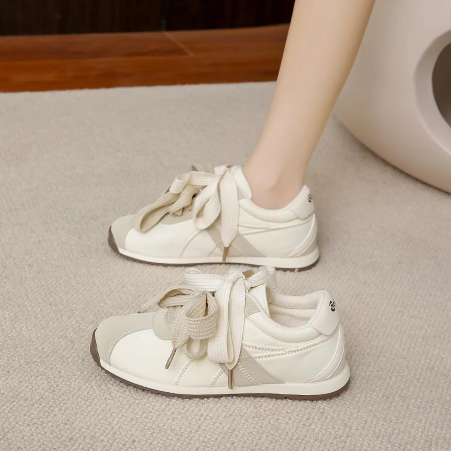 Patchwork Casual Lace Up Non - Slip Walking Shoes for Women. Comfortable Tennis Running Shoes, Womens Fashion Sneakers