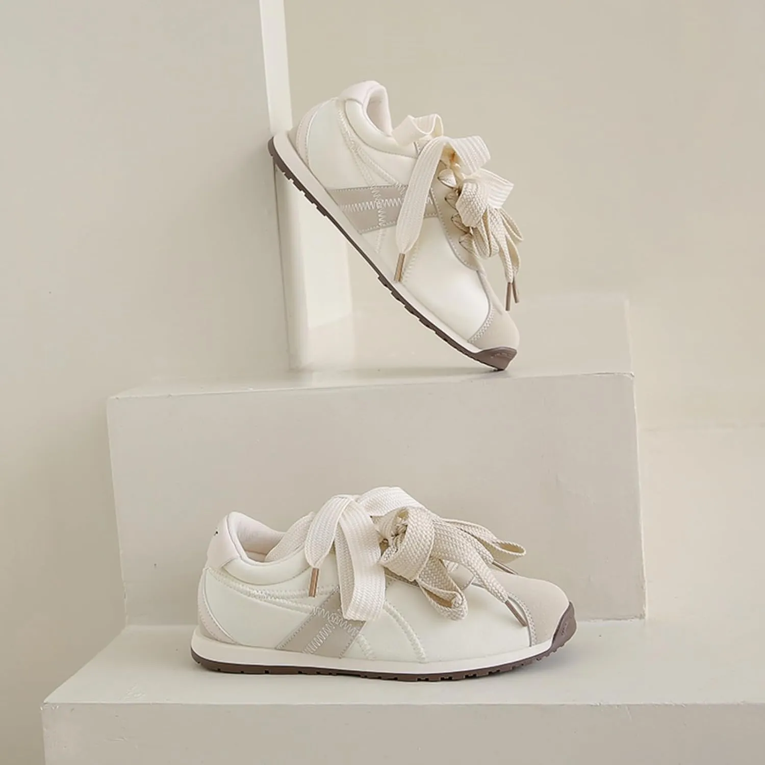 Patchwork Casual Lace Up Non - Slip Walking Shoes for Women. Comfortable Tennis Running Shoes, Womens Fashion Sneakers