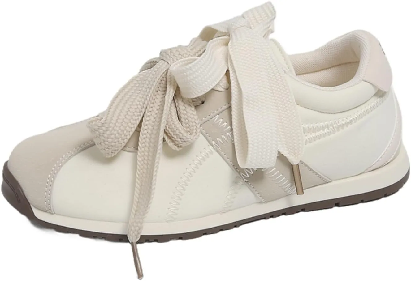 Patchwork Casual Lace Up Non - Slip Walking Shoes for Women. Comfortable Tennis Running Shoes, Womens Fashion Sneakers
