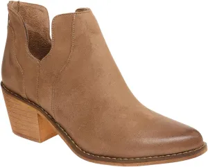 Pierre Dumas Women's Cut Out Ankle Boots Chunky Stacked Heel Almond Toe Slip on Western Booties