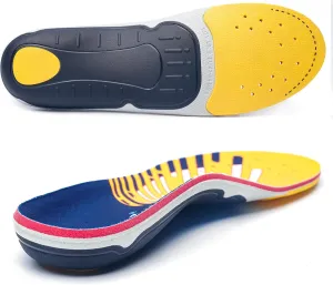 Plantar Fasciitis Relief Arch Support Inserts Flat Feet Orthotics para Orthopedic Insole Men Women Absorb Shock Supination Correction Standing All Day Boot Work Shoe Insoles Size(11-11 1/2)