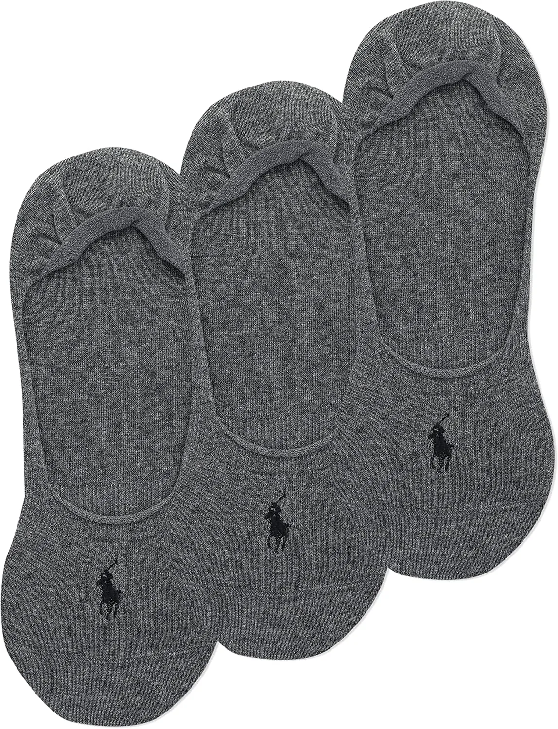 POLO RALPH LAUREN Dress Liner Socks - 3 Pair Pack - Lightweight Cotton Comfort With Non-slip Heel