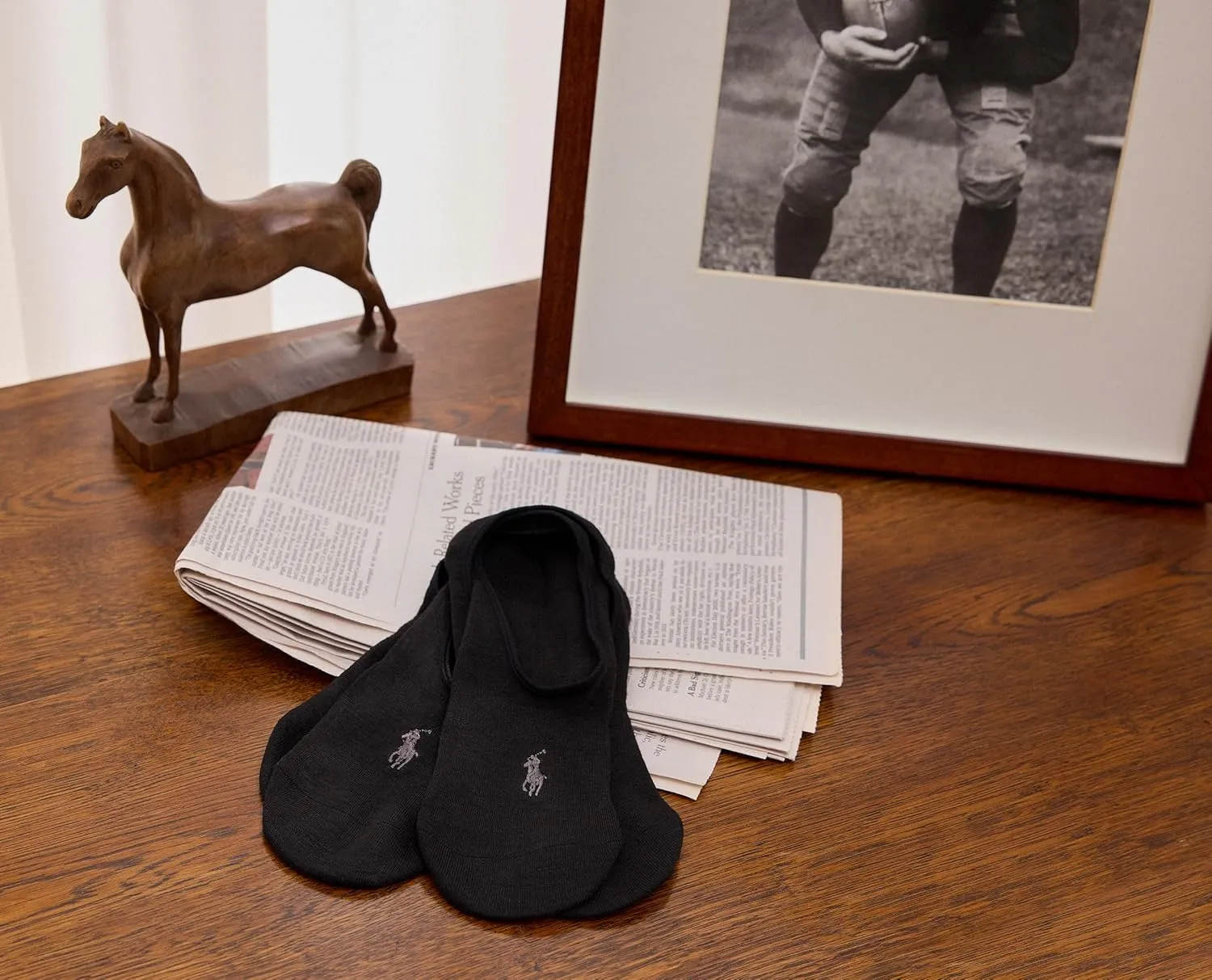 POLO RALPH LAUREN Dress Liner Socks - 3 Pair Pack - Lightweight Cotton Comfort With Non-slip Heel