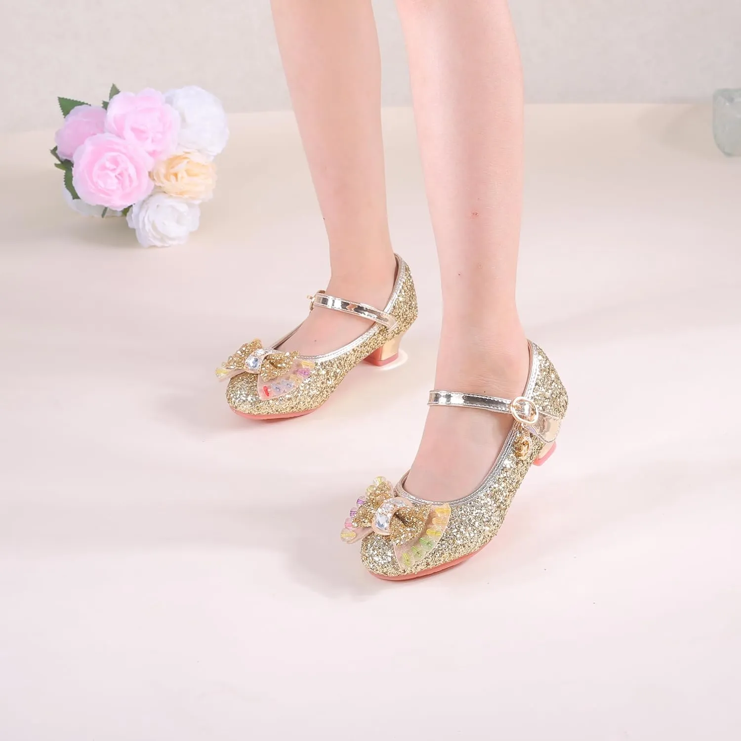 Princess Shoes for Girls, Toddler Dress Shoes with Sparkle - Comfortable & Stylish (Size 2-13)