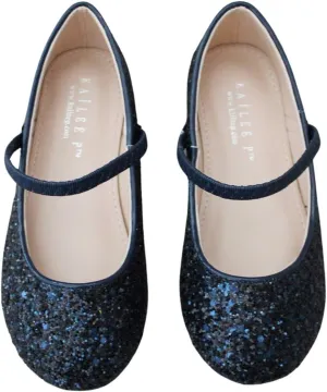 Rock Glitter Mary Jane Ballet Flats, Flower Girls Shoes, Toddler Girls, Party Shoes, Birthday Flats
