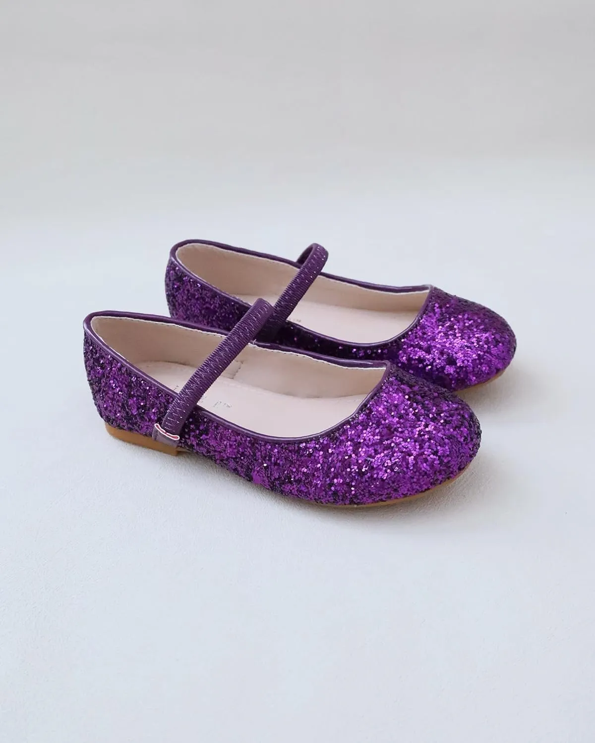 Rock Glitter Mary Jane Ballet Flats, Flower Girls Shoes, Toddler Girls, Party Shoes, Birthday Flats