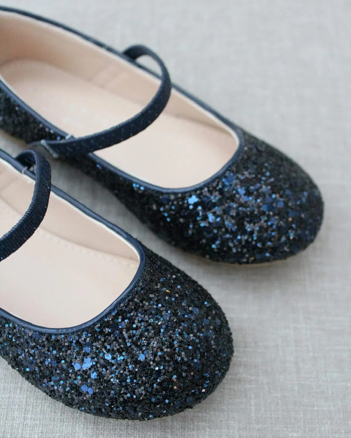 Rock Glitter Mary Jane Ballet Flats, Flower Girls Shoes, Toddler Girls, Party Shoes, Birthday Flats