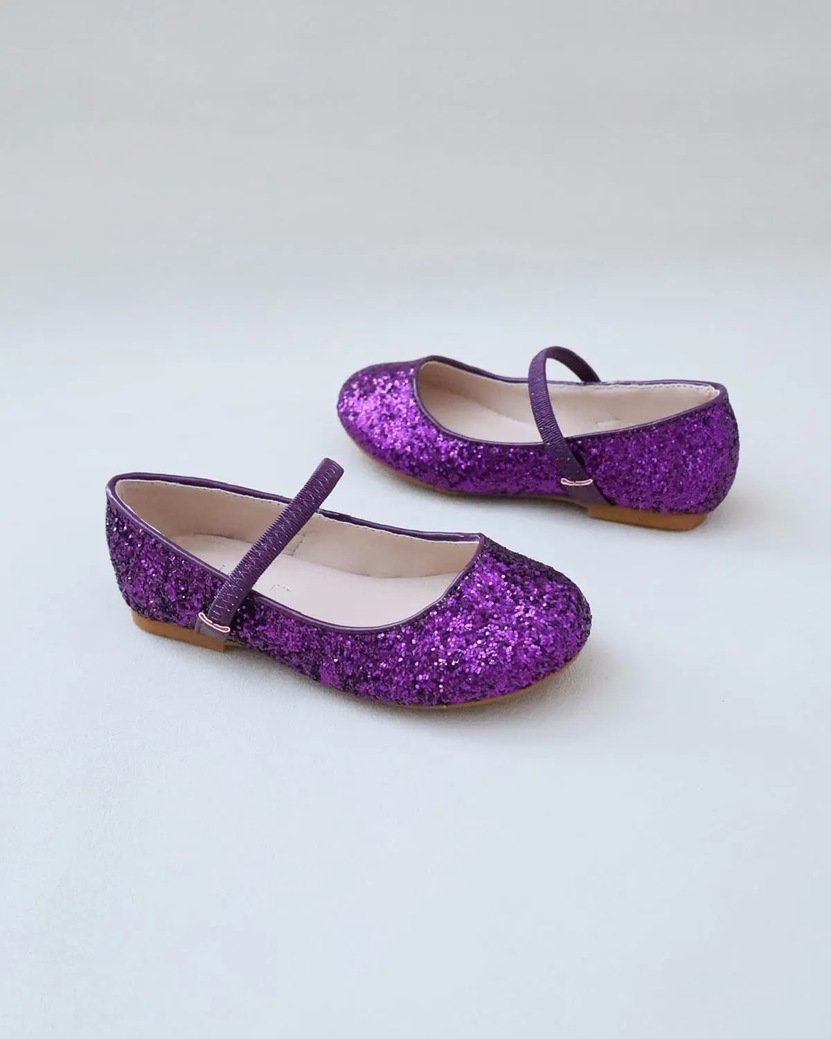 Rock Glitter Mary Jane Ballet Flats, Flower Girls Shoes, Toddler Girls, Party Shoes, Birthday Flats