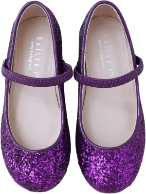Rock Glitter Mary Jane Ballet Flats, Flower Girls Shoes, Toddler Girls, Party Shoes, Birthday Flats