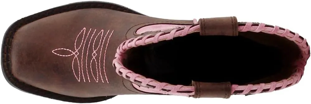 ROPER Kids Girls Lacy Square Toe Casual Boots Mid Calf - Pink