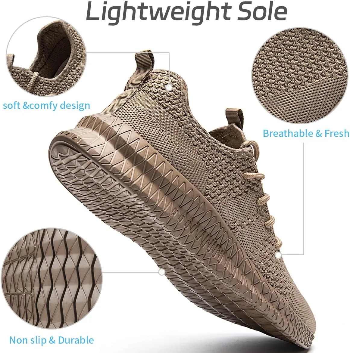 Running Shoes for Men Casual Slip On Tennis Walking Gym Workout Shoes Lightweight Breathable Non Slip Hiking Sport Athletic Fashion Sneakers