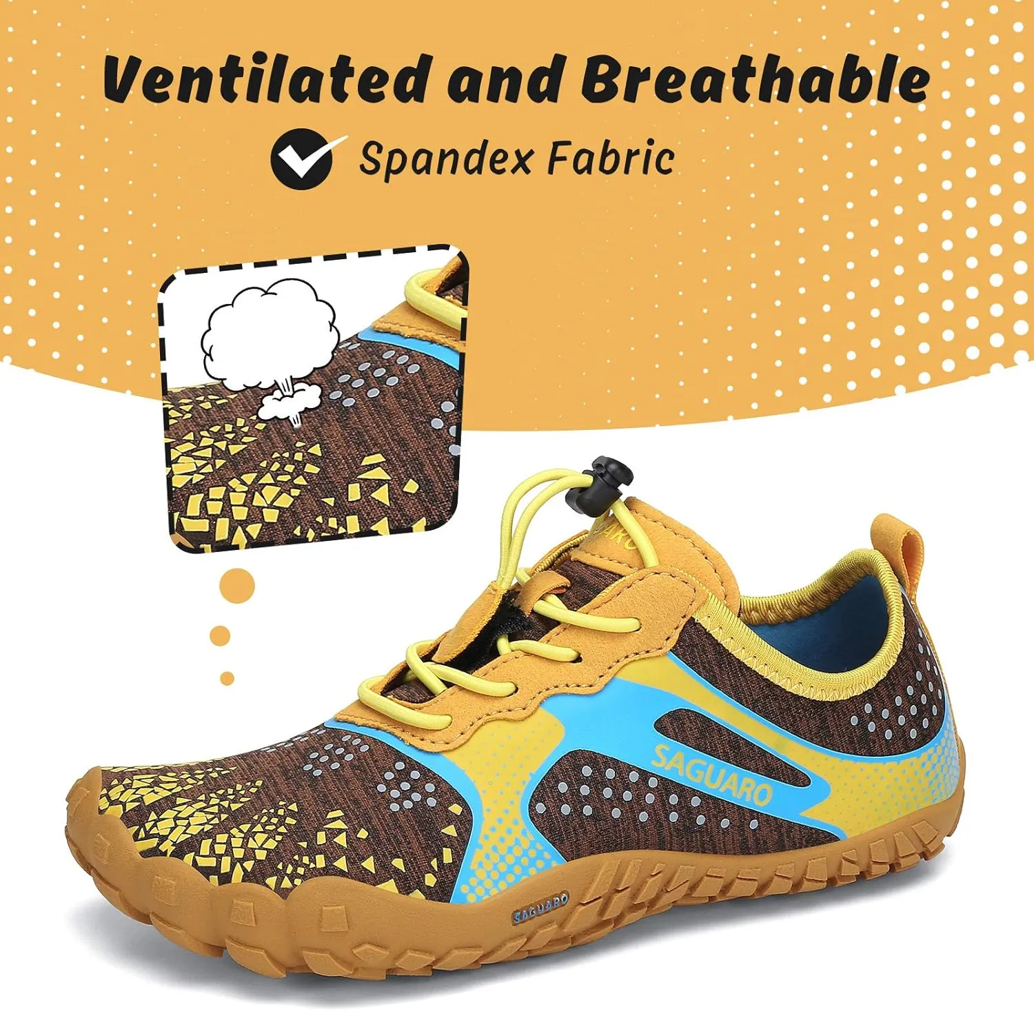 SAGUARO Kids' Barefoot Shoes Boys Girls Quick Dry Aqua Athletic Sneakers Lightweight Sport Footwear Toddler Water Shoes