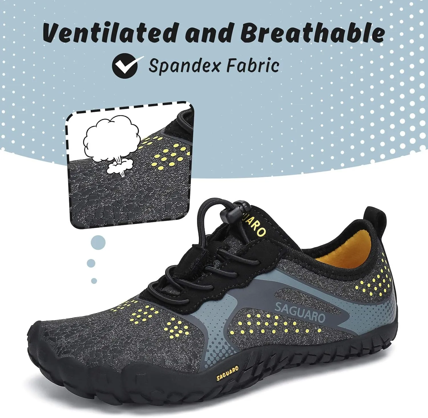 SAGUARO Kids' Barefoot Shoes Boys Girls Quick Dry Aqua Athletic Sneakers Lightweight Sport Footwear Toddler Water Shoes