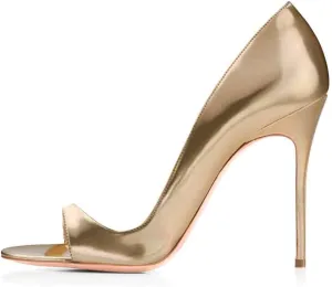 SAMMITOP Women's Peep Toe High Heel Pumps Cut Out D'Orsay Comfortable Sexy Stilettos Dress Shoes