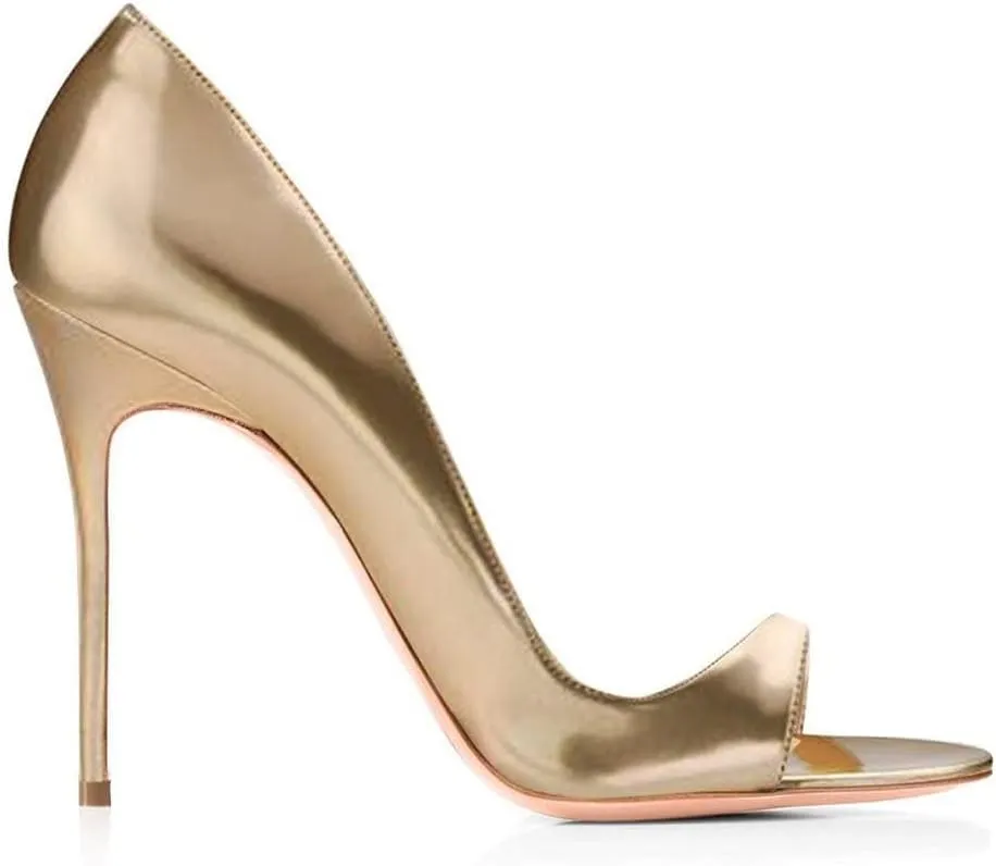 SAMMITOP Women's Peep Toe High Heel Pumps Cut Out D'Orsay Comfortable Sexy Stilettos Dress Shoes