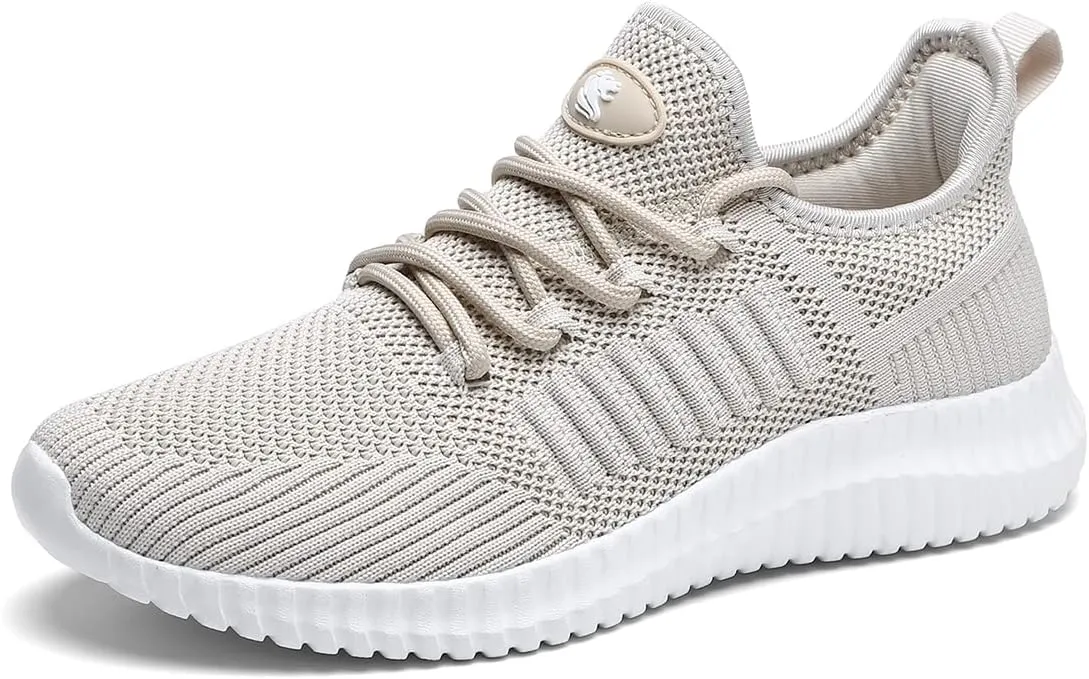 SK·TRIP Women's Walking Shoes Lightweight Breathable Flying Woven Mesh Upper Casual Jogging Shoes Ladies Tennis Shoes Workout Footwear Non-Slip Gym Sneakers for Women