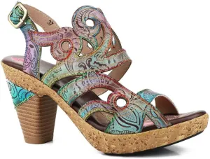 Socofy Women Sandals with Heel Summer Open Toe Chunky Heel Ankle Strap Shoes Block High Heel Dress Sandals Lace-up Sandals Handmade Retro High-Heeled Sandals for Wedding Party