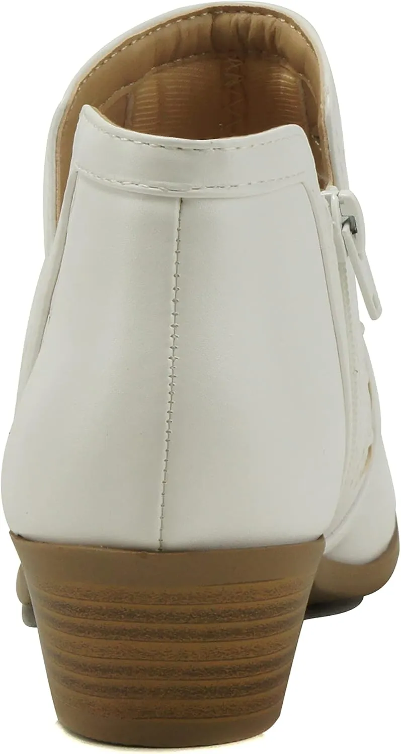 Soda Chance Women's Closed Toe Multi Strap Ankle Bootie