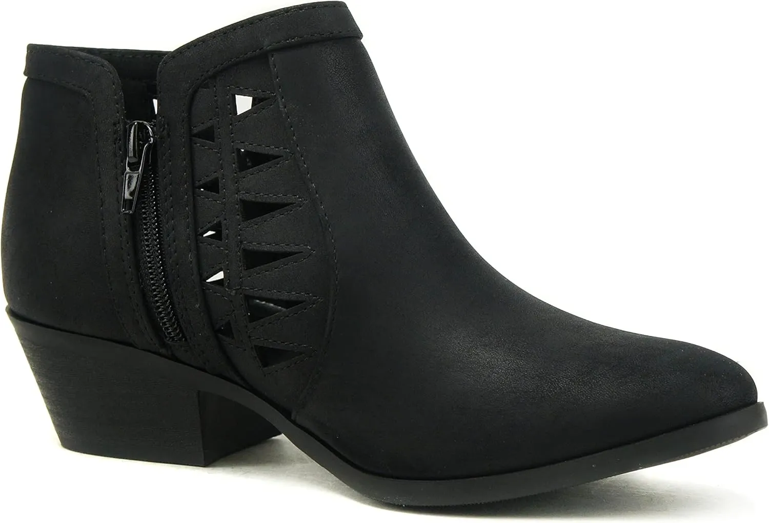 Soda Chance Women's Closed Toe Multi Strap Ankle Bootie