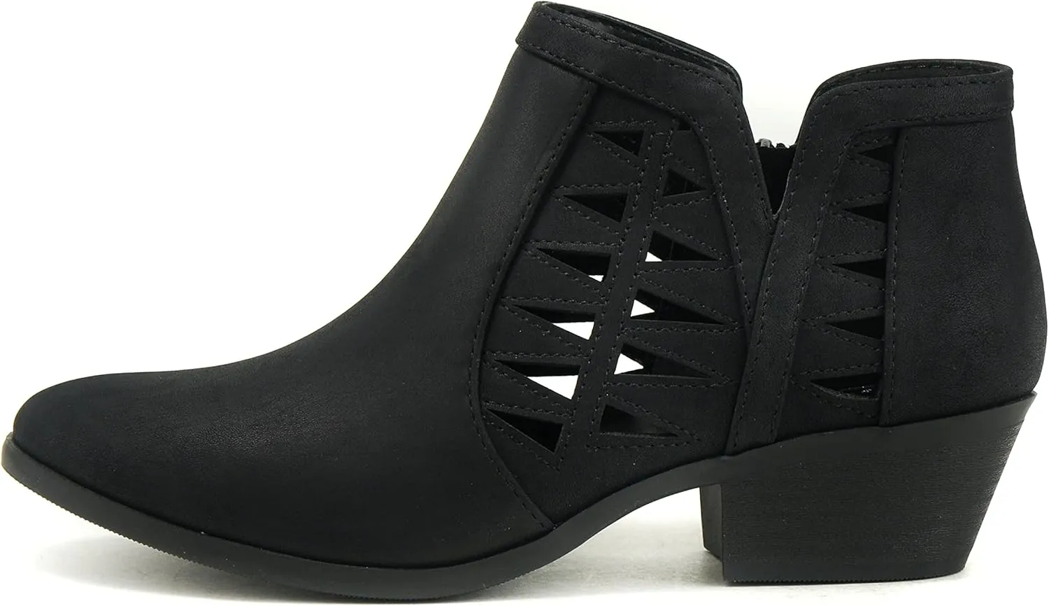 Soda Chance Women's Closed Toe Multi Strap Ankle Bootie