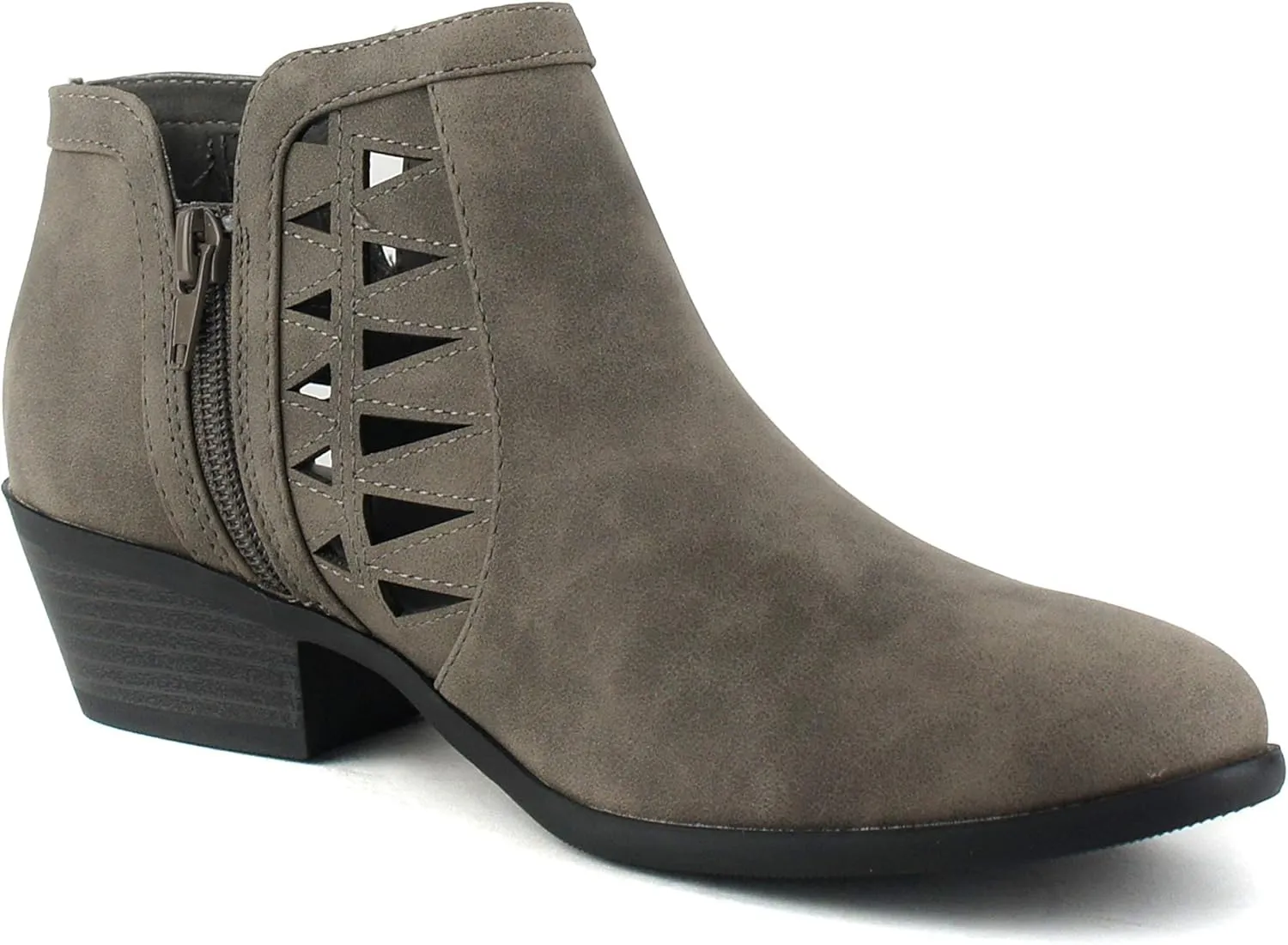 Soda Chance Women's Closed Toe Multi Strap Ankle Bootie