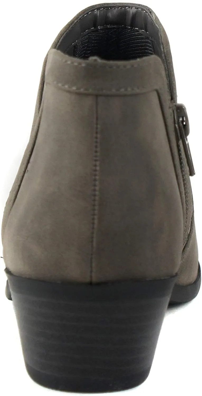 Soda Chance Women's Closed Toe Multi Strap Ankle Bootie