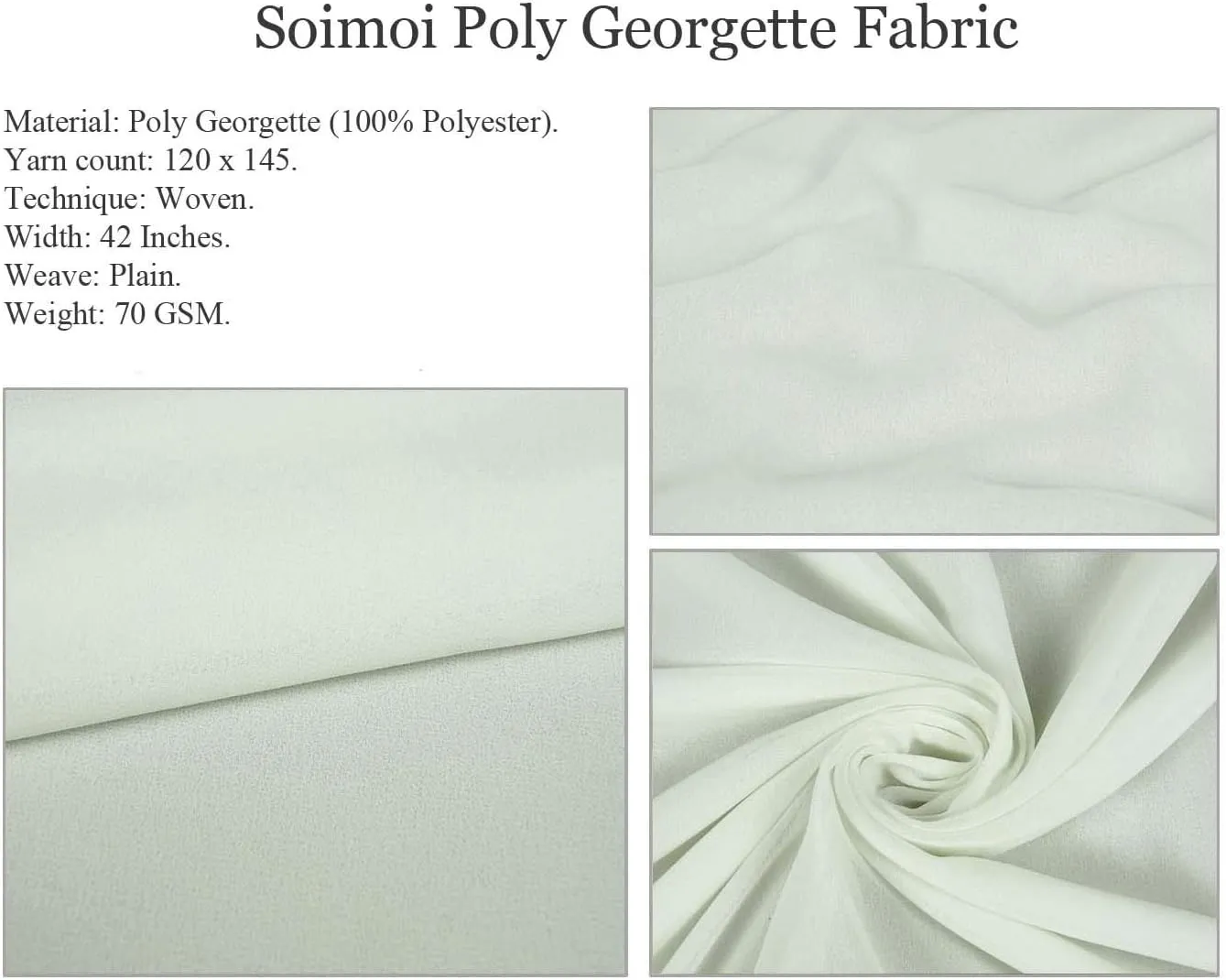 Soimoi Polyester Georgette Fabric Umbrella,Boots & Handbag Fashion Print Fabric by Yard 42 Inch Wide