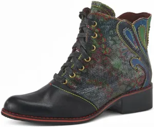 Spring Step L'Artiste Benatar Booties for Women - Ladies Western Bootie with Lace-Up and Zipper - Fasionable Ankle Boots for Womens