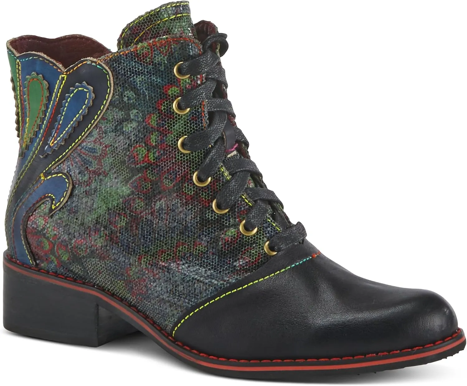 Spring Step L'Artiste Benatar Booties for Women - Ladies Western Bootie with Lace-Up and Zipper - Fasionable Ankle Boots for Womens