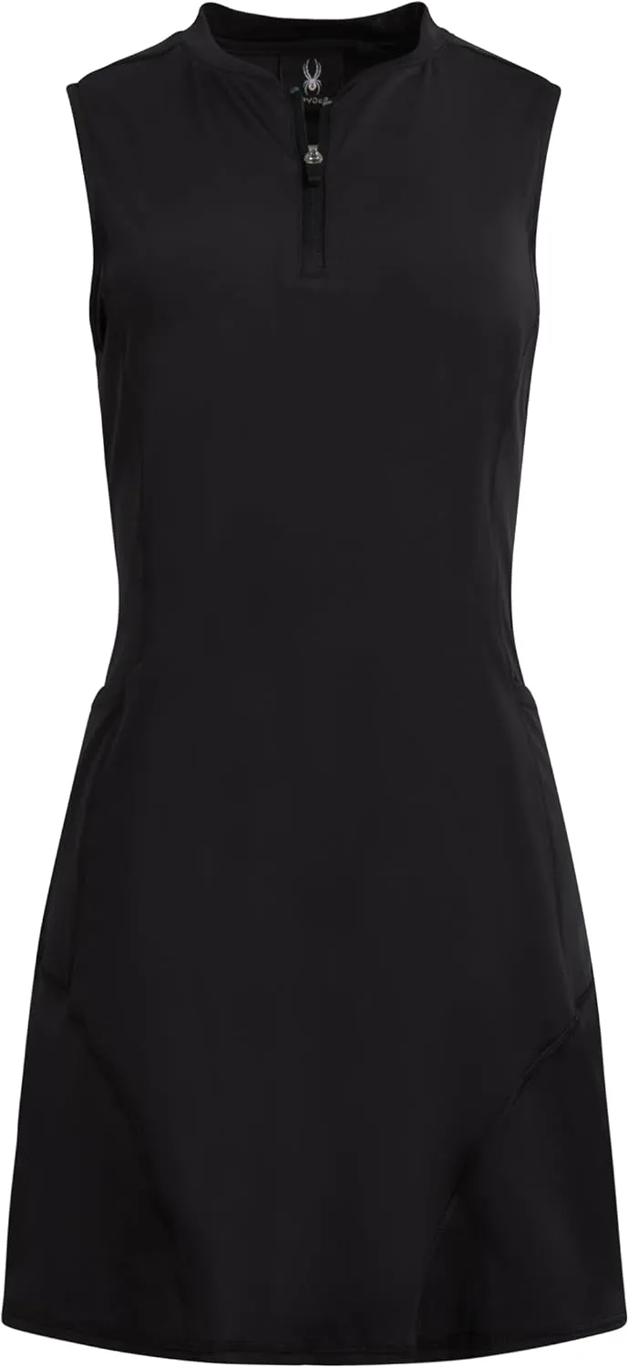 Spyder Womens Athletic Dress - Sleeveless Tennis Dress with Pockets, Quick-Dry Quarter Zip Golf Dresses for Women (S-XL)
