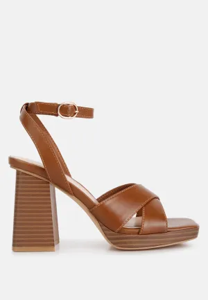 Stacked Block Heel Sandals