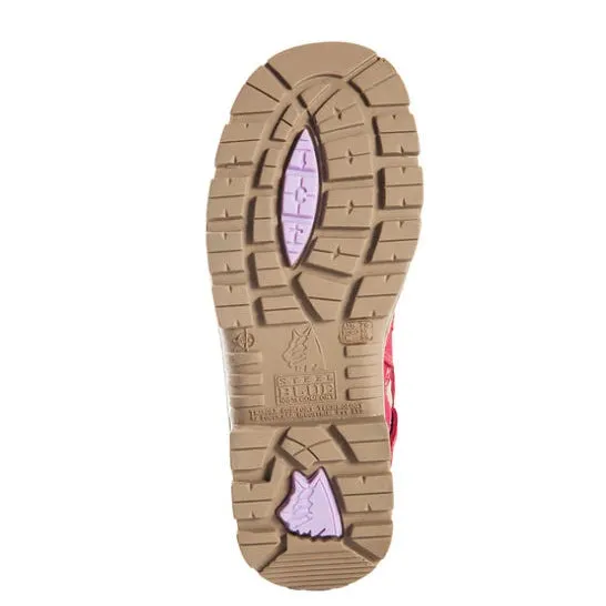 Steel Blue Women's Southern Cross Zip Ladies Steel Toe Nitrile Outsole Safety Boot - Pink