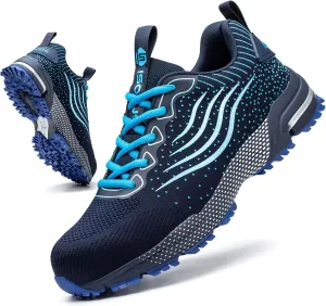 Steel Toe Shoes for Men Women Lightweight Safety Shoes Comfortable Cushion Steel Toe Sneakers Indestructible Work Shoes