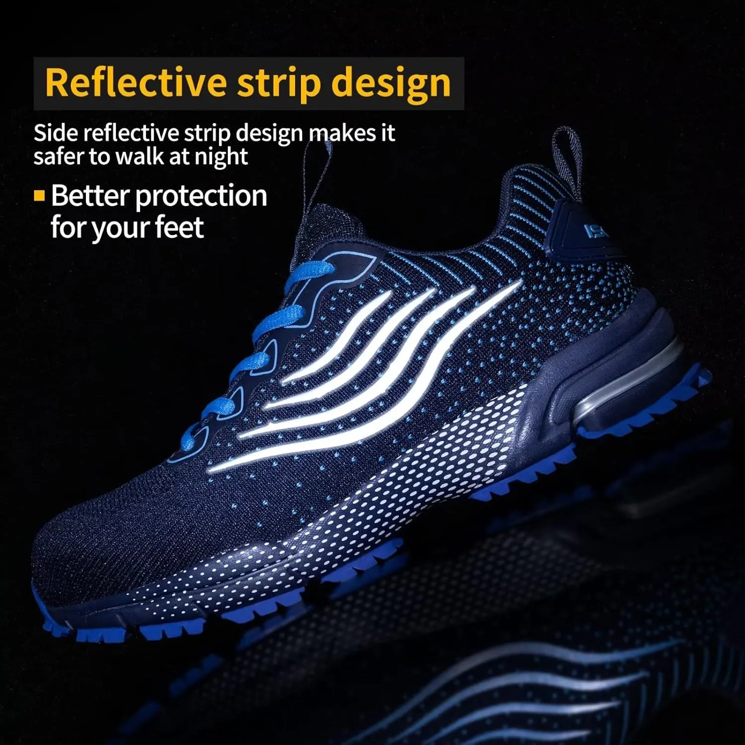 Steel Toe Shoes for Men Women Lightweight Safety Shoes Comfortable Cushion Steel Toe Sneakers Indestructible Work Shoes