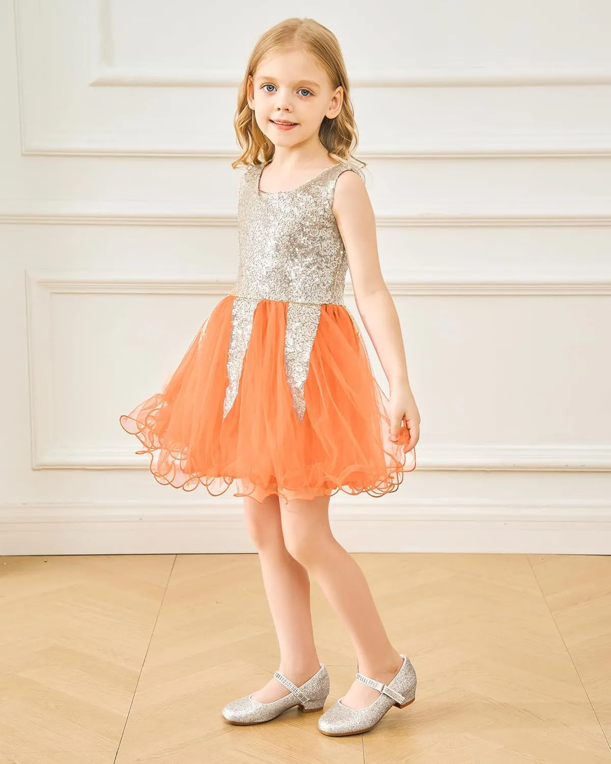 Stelle Girls Dress Shoes Toddler White Flower Girl Low Heels Mary Jane Flat for School Uniform Wedding(Little/Big Kid)