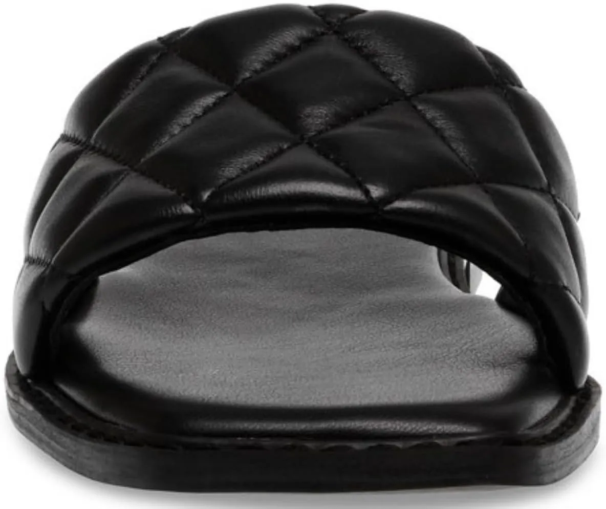 Steve Madden Womens Sandra Woven Slip On Slide Sandals