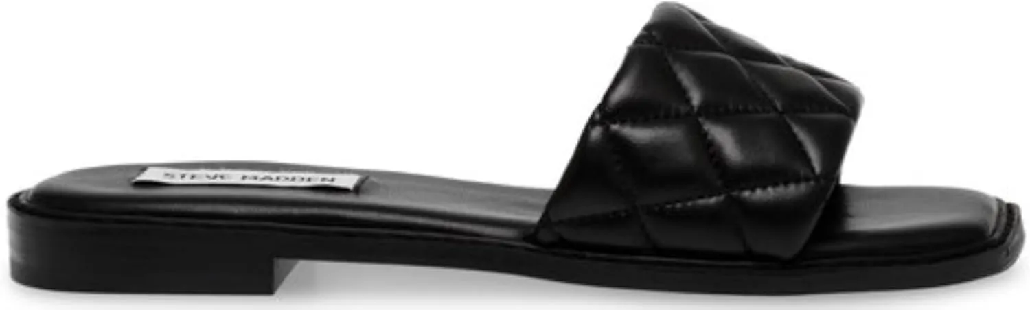 Steve Madden Womens Sandra Woven Slip On Slide Sandals