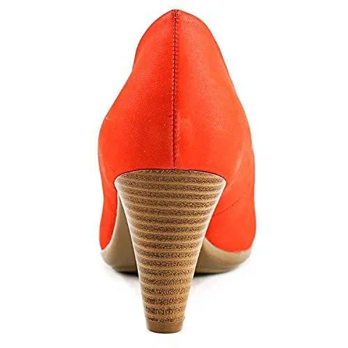 Sweets Round Toe Leather Classic Pumps Coral Size 85