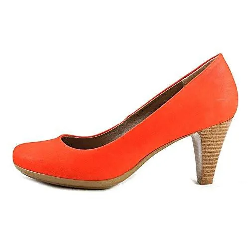 Sweets Round Toe Leather Classic Pumps Coral Size 85