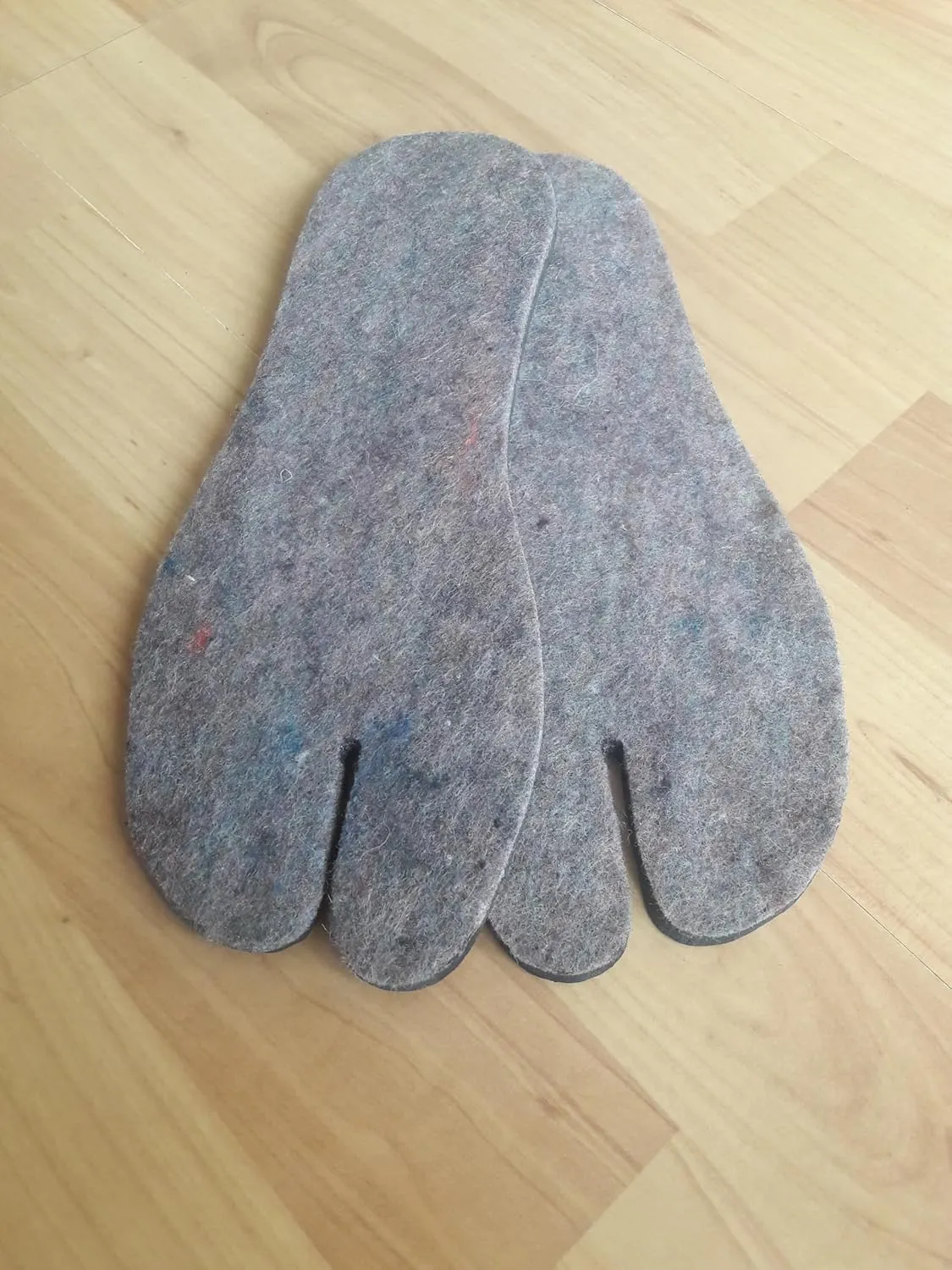 Tabi Felt Insoles for Split-Toe Jika Tabi Boots and Traditional Japanese Shoes, Gray (44EU)
