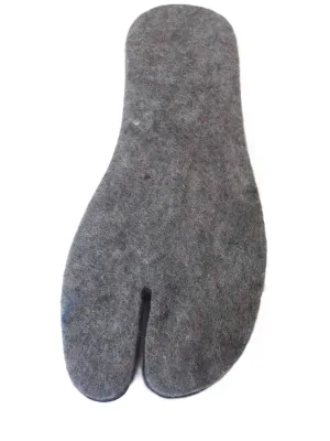 Tabi Felt Insoles for Split-Toe Jika Tabi Boots and Traditional Japanese Shoes, Gray (44EU)