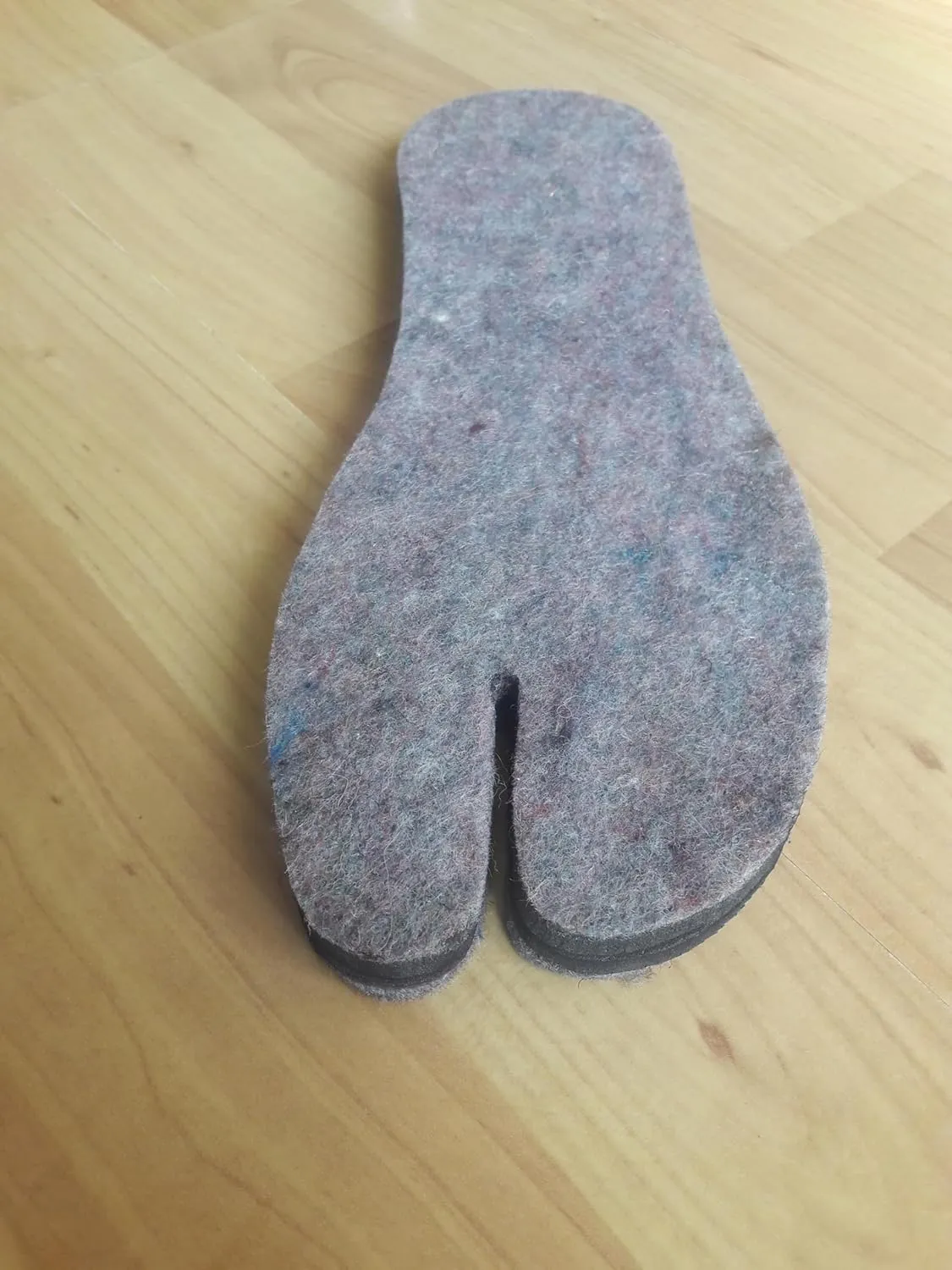 Tabi Felt Insoles for Split-Toe Jika Tabi Boots and Traditional Japanese Shoes, Gray (44EU)